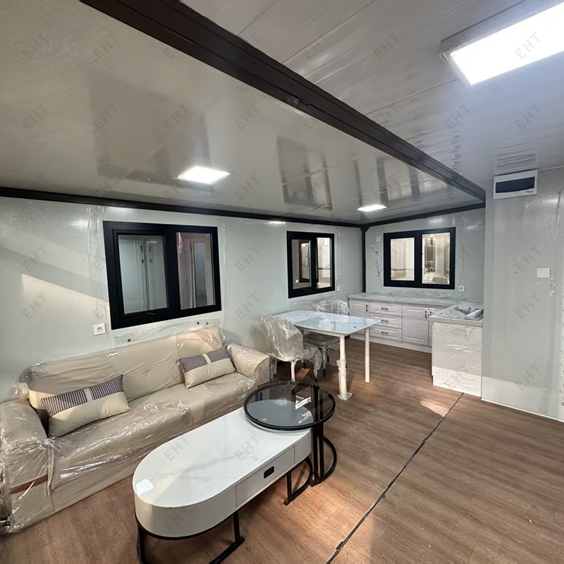 20 jalkaa kaksisiipinen laajennettava konttitalo tehdasvalmisteinen liikkuva asuinyksikkö